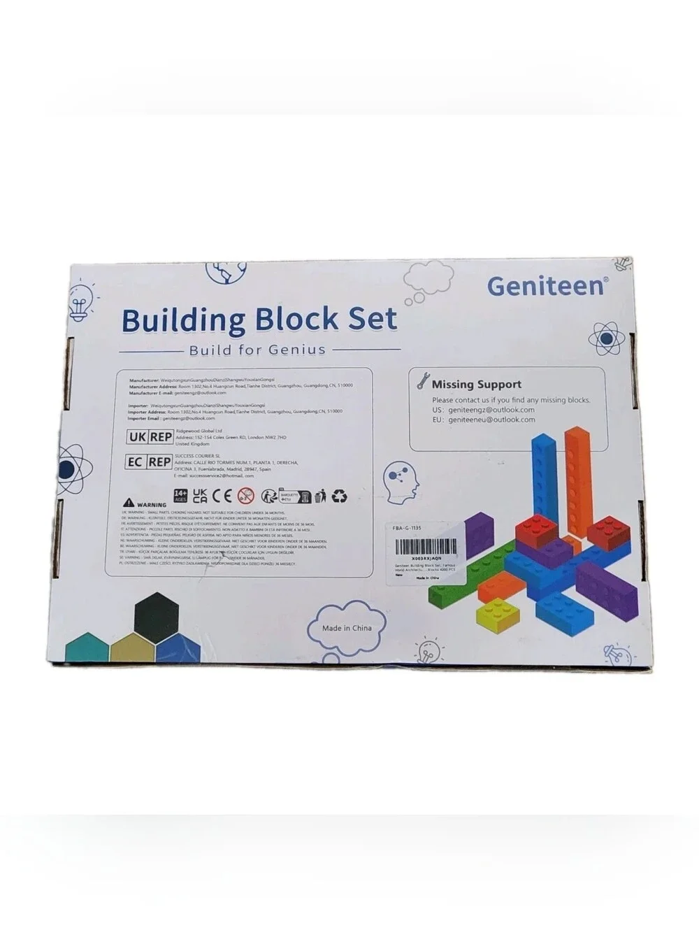 Geniteen Block Set. 4200pcs. Micro Building Blocks Neuschwanstein Castle